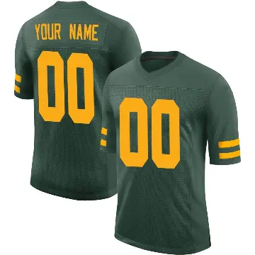 ＃00 Men's Custom Green Limited Green Bay Packers Alternate Vapor Jersey