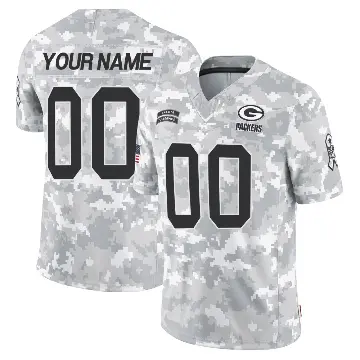 ＃00 Youth Custom Arctic Camo Limited Green Bay Packers 2024 Salute to Service Jersey