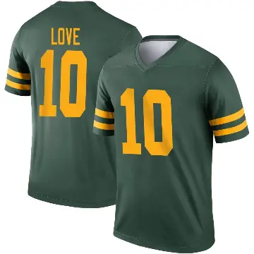 ＃10 Men's Jordan Love Green Legend Green Bay Packers Alternate Jersey
