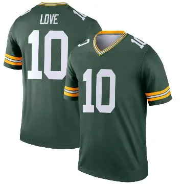 ＃10 Men's Jordan Love Green Legend Green Bay Packers Jersey