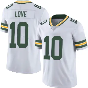 ＃10 Men's Jordan Love White Limited Green Bay Packers Vapor Untouchable Jersey