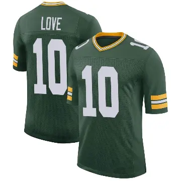 ＃10 Youth Jordan Love Green Limited Green Bay Packers Classic Jersey