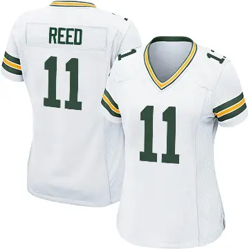 ＃11 Women's Jayden Reed White Game Green Bay Packers Jersey