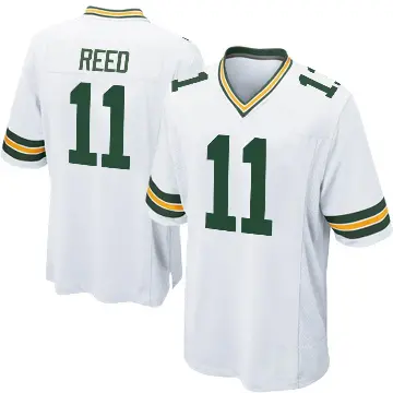 ＃11 Youth Jayden Reed White Game Green Bay Packers Jersey