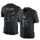 ＃15 Men's Bart Starr Black Limited Green Bay Packers Reflective Jersey