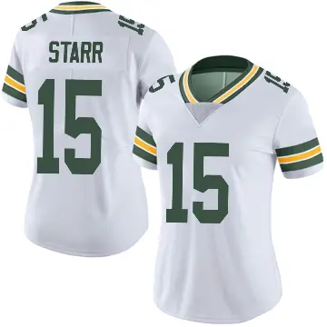 ＃15 Women's Bart Starr White Limited Green Bay Packers Vapor Untouchable Jersey