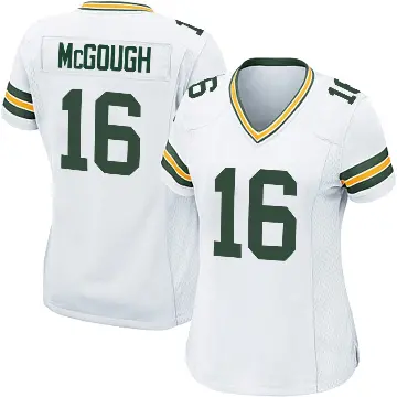 ＃16 Women's Alex McGough White Game Green Bay Packers Jersey