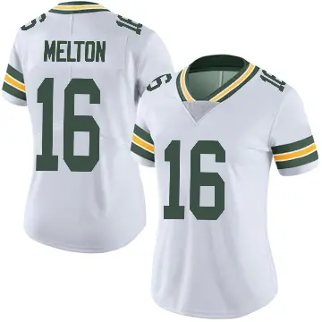 ＃16 Women's Bo Melton White Limited Green Bay Packers Vapor Untouchable Jersey