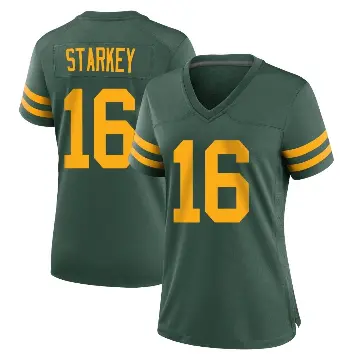 ＃16 Women's Rory Starkey Green Game Green Bay Packers Alternate Jersey