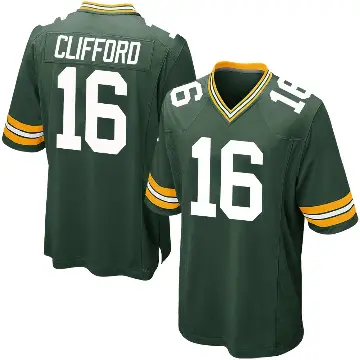 ＃16 Youth Sean Clifford Green Game Green Bay Packers Team Color Jersey