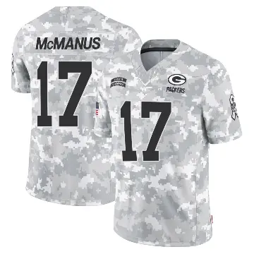 ＃17 Men's Brandon McManus Arctic Camo Limited Green Bay Packers 2024 Salute to Service Jersey