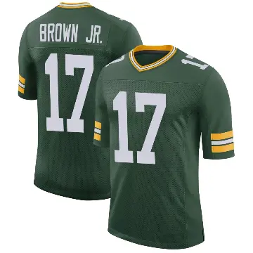 ＃17 Youth Sam Brown Jr. Green Limited Green Bay Packers Classic Jersey
