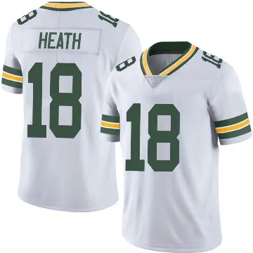 ＃18 Men's Malik Heath White Limited Green Bay Packers Vapor Untouchable Jersey