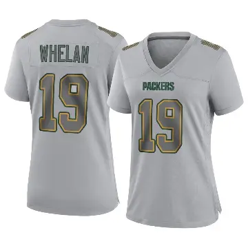 ＃19 Women's Daniel Whelan Gray Game Green Bay Packers Atmosphere Fashion Jersey