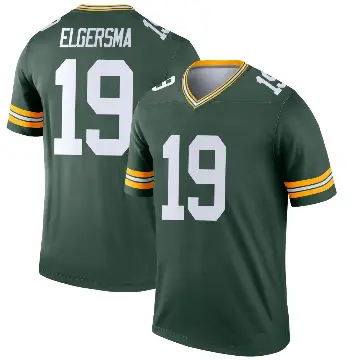 ＃19 Youth Taylor Elgersma Green Legend Green Bay Packers Jersey