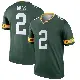 ＃2 Men's Malik Willis Green Legend Green Bay Packers Jersey