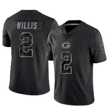 ＃2 Youth Malik Willis Black Limited Green Bay Packers Reflective Jersey