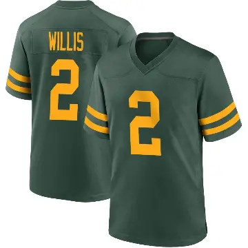 ＃2 Youth Malik Willis Green Game Green Bay Packers Alternate Jersey