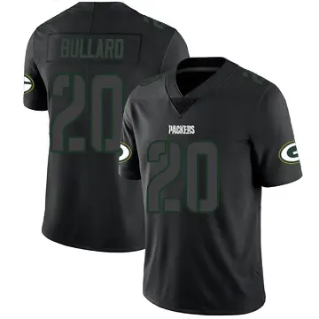 ＃20 Men's Javon Bullard Black Impact Limited Green Bay Packers Jersey