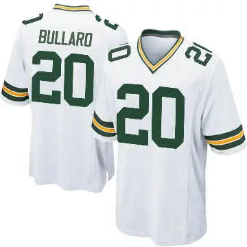 ＃20 Men's Javon Bullard White Game Green Bay Packers Jersey