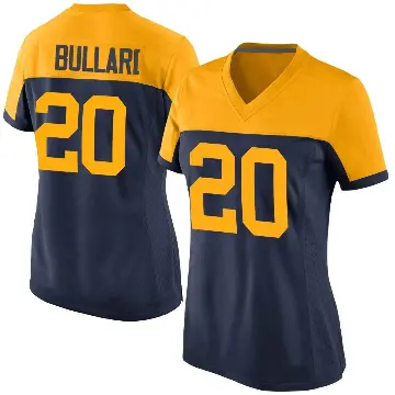 ＃20 Women's Javon Bullard Navy Game Green Bay Packers Alternate Jersey