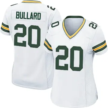 ＃20 Women's Javon Bullard White Game Green Bay Packers Jersey