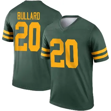 ＃20 Youth Javon Bullard Green Legend Green Bay Packers Alternate Jersey