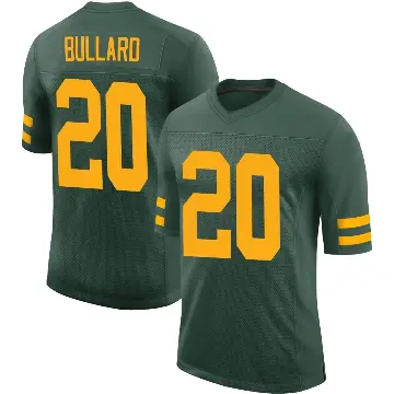 ＃20 Youth Javon Bullard Green Limited Green Bay Packers Alternate Vapor Jersey