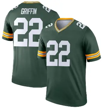 ＃22 Men's Tulu Griffin Green Legend Green Bay Packers Jersey