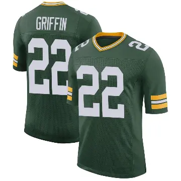 ＃22 Men's Tulu Griffin Green Limited Green Bay Packers Classic Jersey