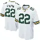 ＃22 Men's Tulu Griffin White Game Green Bay Packers Jersey