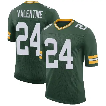 ＃24 Youth Carrington Valentine Green Limited Green Bay Packers Classic Jersey