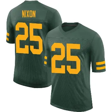 ＃25 Men's Keisean Nixon Green Limited Green Bay Packers Alternate Vapor Jersey