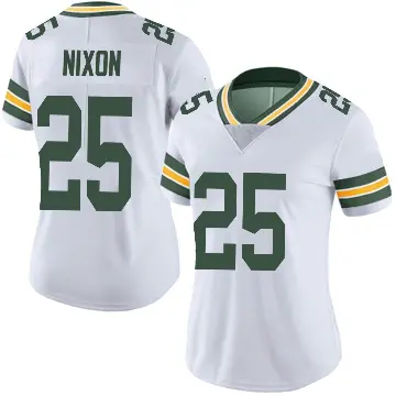 ＃25 Women's Keisean Nixon White Limited Green Bay Packers Vapor Untouchable Jersey