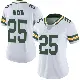 ＃25 Women's Keisean Nixon White Limited Green Bay Packers Vapor Untouchable Jersey