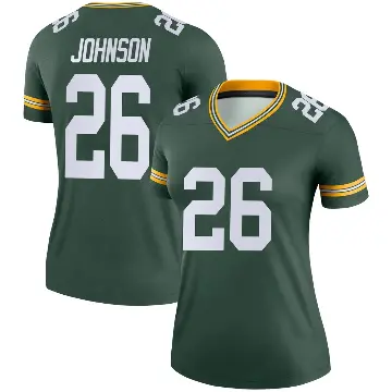 ＃26 Women's Kaleb Johnson Green Legend Green Bay Packers Jersey