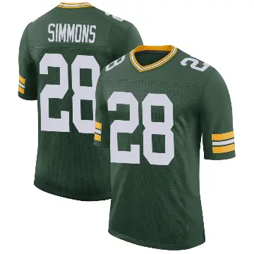 ＃28 Men's Isaiah Simmons Green Limited Green Bay Packers Classic Jersey