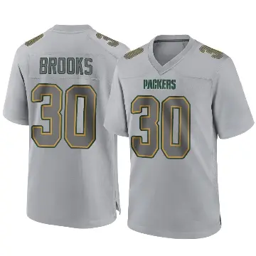 ＃30 Men's Chris Brooks Gray Game Green Bay Packers Atmosphere Fashion Jersey