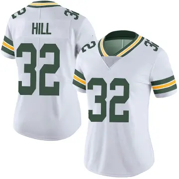 ＃32 Women's Kylin Hill White Limited Green Bay Packers Vapor Untouchable Jersey