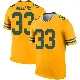 ＃33 Men's Evan Williams Gold Legend Green Bay Packers Inverted Jersey