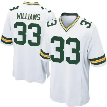 ＃33 Men's Evan Williams White Game Green Bay Packers Jersey