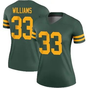 ＃33 Women's Evan Williams Green Legend Green Bay Packers Alternate Jersey