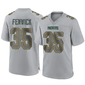 ＃35 Men's Deshaun Fenwick Gray Game Green Bay Packers Atmosphere Fashion Jersey