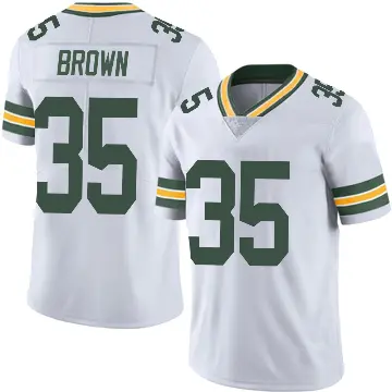 ＃35 Men's Kahzir Brown White Limited Green Bay Packers Vapor Untouchable Jersey