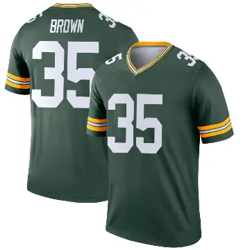 ＃35 Youth Kahzir Brown Green Legend Green Bay Packers Jersey