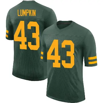 ＃43 Men's Johnny Lumpkin Green Limited Green Bay Packers Alternate Vapor Jersey