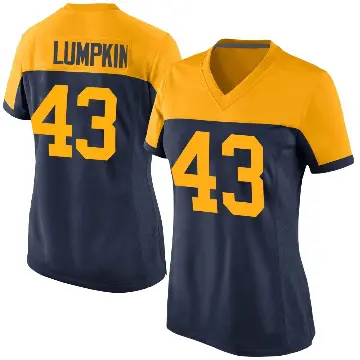 ＃43 Women's Johnny Lumpkin Navy Game Green Bay Packers Alternate Jersey