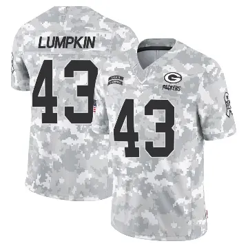 ＃43 Youth Johnny Lumpkin Arctic Camo Limited Green Bay Packers 2024 Salute to Service Jersey