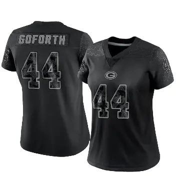 ＃44 Women's Ralen Goforth Black Limited Green Bay Packers Reflective Jersey