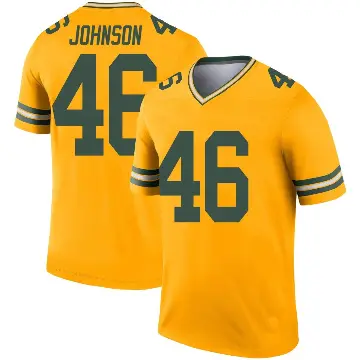 ＃46 Men's Amar Johnson Gold Legend Green Bay Packers Inverted Jersey